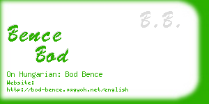 bence bod business card